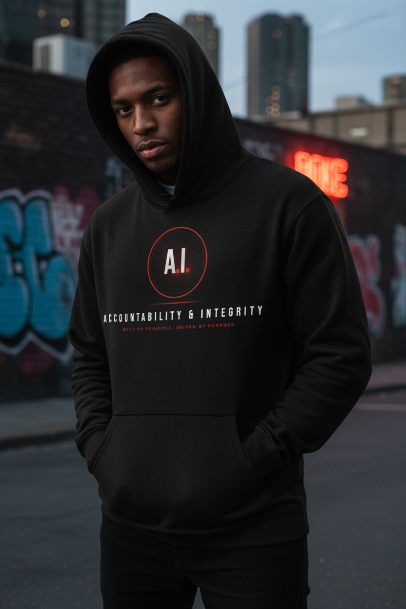 A.I. Accountability & Integrity Classic Hoodie – Black