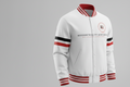 A.I. Accountability & Integrity Varsity Jacket – White/Red