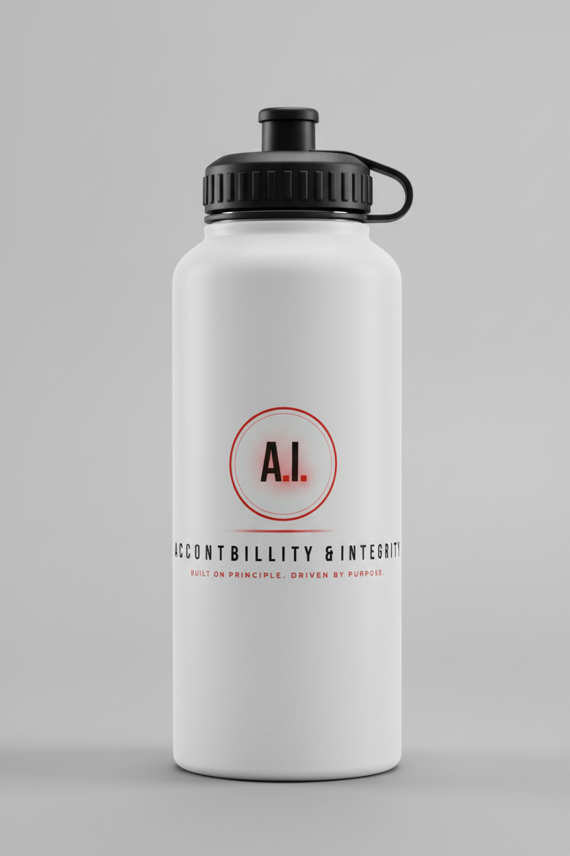 A.I. Accountability & Integrity Water Bottle
